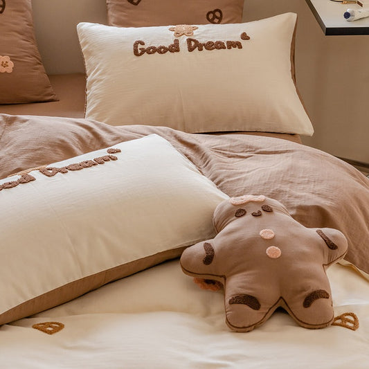 「四件套」A类婴儿级别纯棉抑菌双层纱+毛巾绣-GoodDream