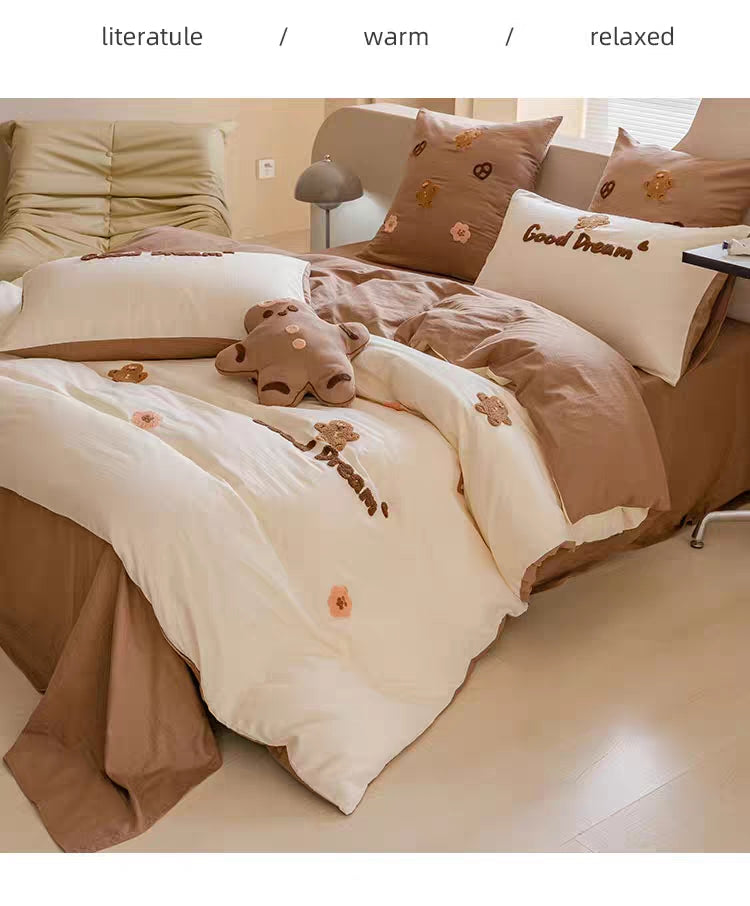 「四件套」A类婴儿级别纯棉抑菌双层纱+毛巾绣-GoodDream